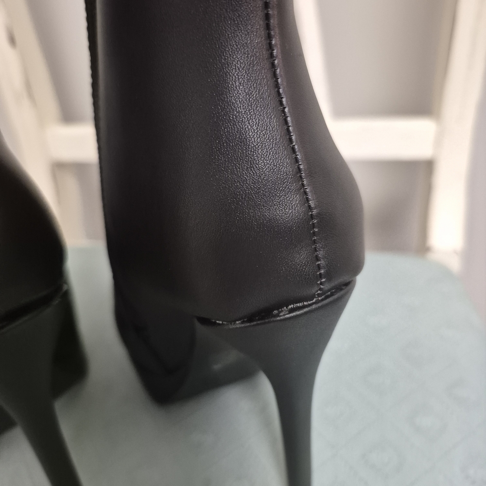 Fashion Nova Sleek Black Heeled Boots - Picture 11 of 14